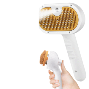 3-in-1 Pet Steam Brush Set – Grooming & Shedding Tool for Dogs & Cats