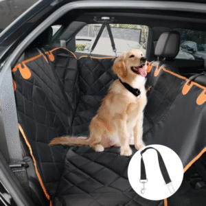 Dog Car Seat Cover – Waterproof Back Seat Hammock with Storage Pocket