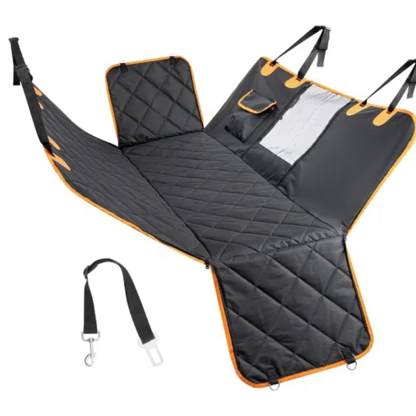 Dog Car Seat Cover – Waterproof Back Seat Hammock with Storage Pocket - Image 2