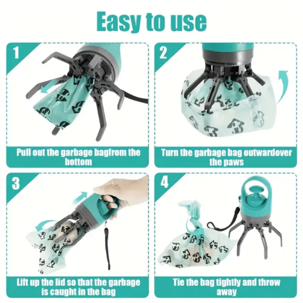 Portable Dog Waste Scoop with Bag Dispenser – Outdoor Poop Pickup Tool - Image 4