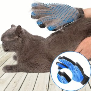 Pet Grooming Gloves for Dogs & Cats | Hair Removal & Bathing Brush