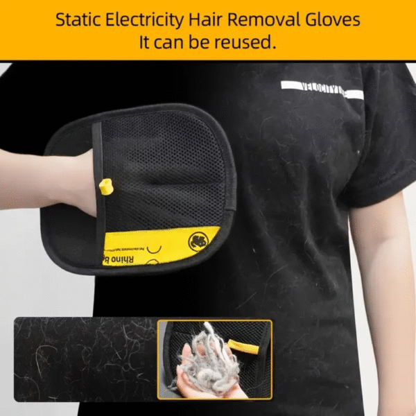 Large Pet Hair Removal Gloves – Grooming Gloves for Cats & Dogs - Image 2
