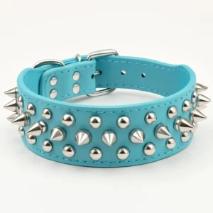 Adjustable Spike Pet Dog Collar for Small Dogs and Cats – Durable PU Leather with Spikes