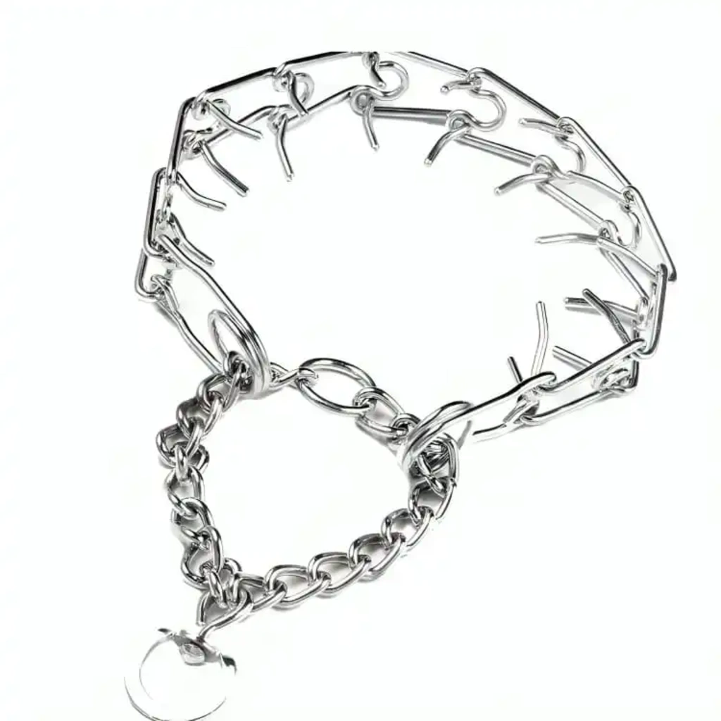 Prong Pinch Collar for Dogs with Adjustable Training Collar and Quick Release Buckle for Small, Medium, and Large Dogs